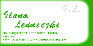 ilona ledniczki business card